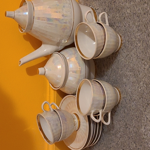 Espresso set: coffee pot sugar bowl cups plates miniature - Picture 8 of 16